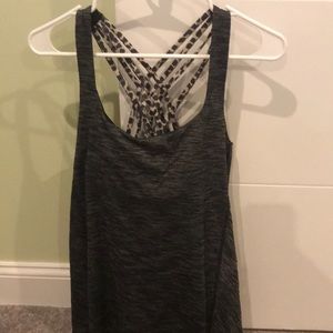Size ten black/gray lululemon tank